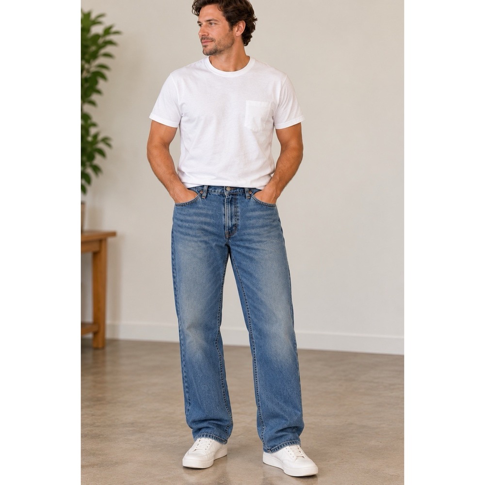 Levi's 550 Relaxed Fit Straight Leg Jeans Men's 34x32 Medium Wash
